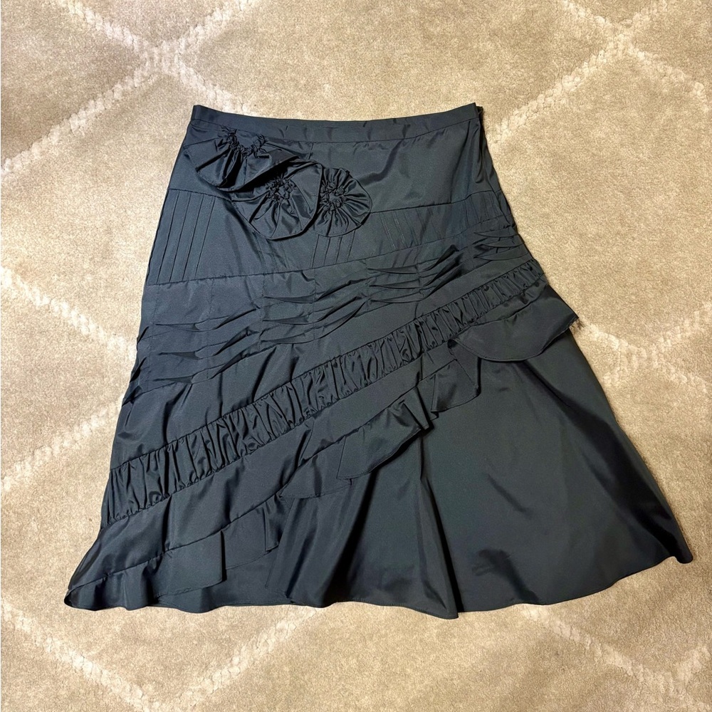 BCBGMaxAzria Black Ruffle Skirt